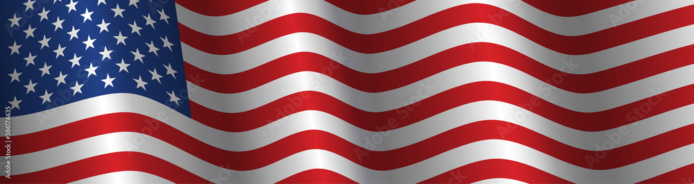Fototapeta premium United States Flag Vector Closeup Illustration 