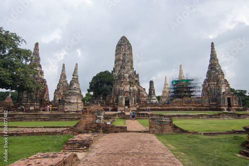 Wat Chaiwatthanaram is a Buddhist temple in the city of Ayutthaya Historical Park, is a landmark of Thailand History and is a tourist attraction © piyaphunjun