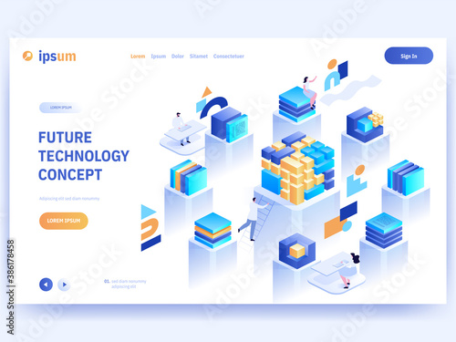 Future technology concept banner template