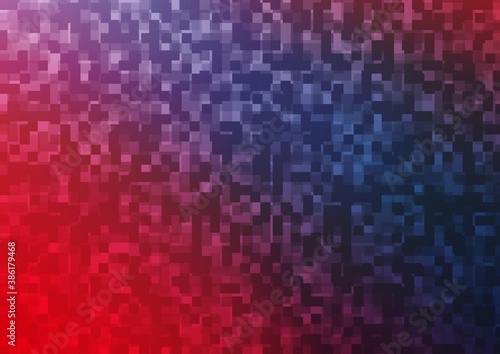 Light Blue  Red vector backdrop with rectangles  squares.
