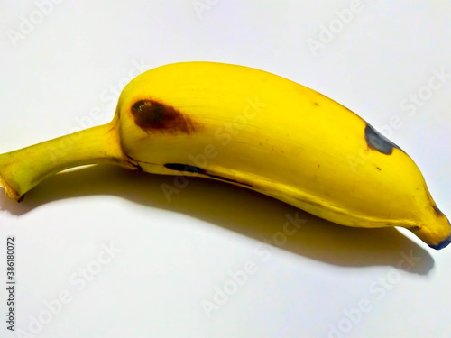 Banana on the white table. 