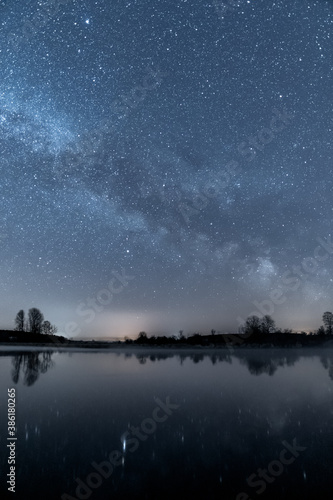 Milky Way over the river of Bug