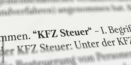 KFZ Steuer im Buch