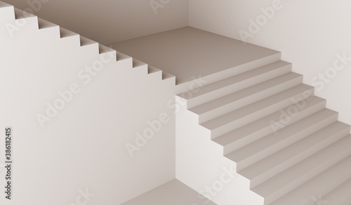 Wallpaper Mural staircase white stair stairway architecture minimalism 3D Torontodigital.ca