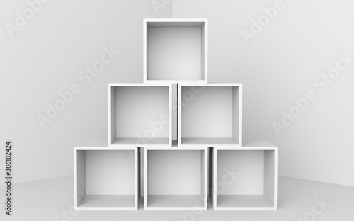 box blank cube white 3D