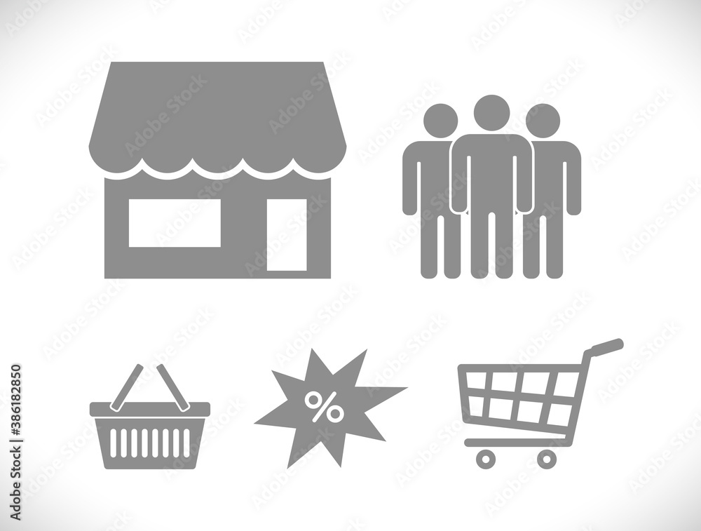 shopping icon set shopping icon set