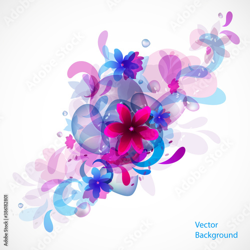 Vector floral background  template