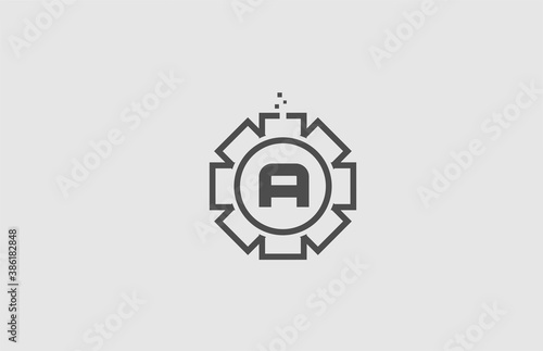 A alphabet letter logo icon in green color. Creative flower design for company and business