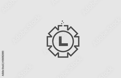 L alphabet letter logo icon in green color. Creative flower design for company and business