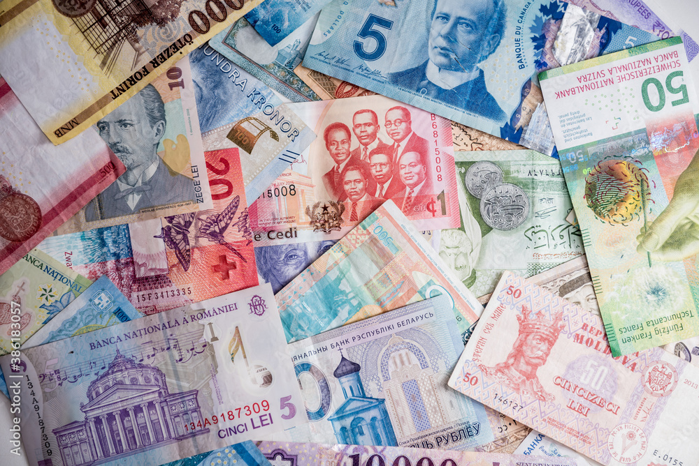 Paper money background of the different countries Paper money background of the different countries