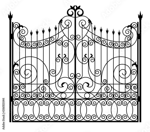 black wrought iron gates