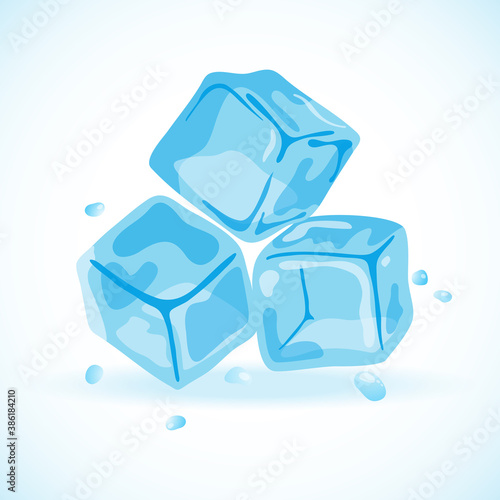 Ice cubes, vector illustration