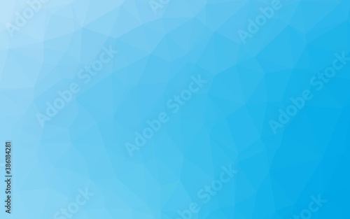 Light BLUE vector shining triangular pattern.