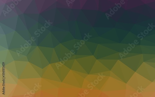 Dark Multicolor, Rainbow vector abstract polygonal layout.