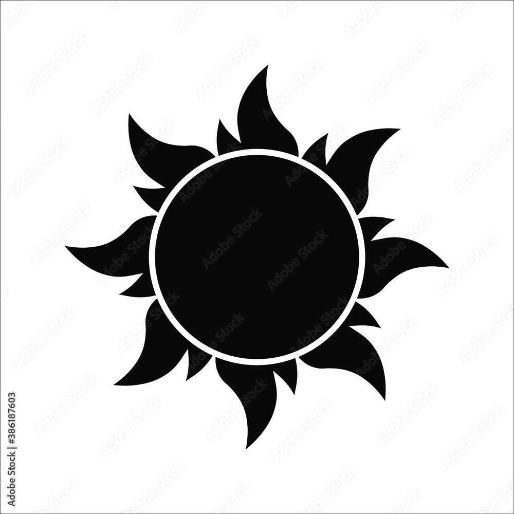 Sun icon. Trendy vector summer symbol for website design, web button, mobile app on white background Sun icon. Trendy vector summer symbol for website design, web button, mobile app on white background