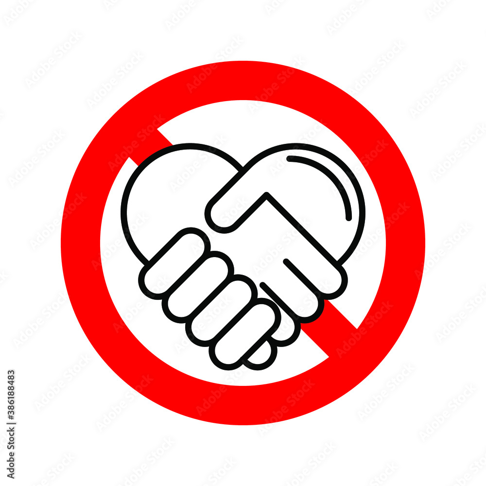 No handshake vector icon. vector illustration No handshake vector icon. vector illustration