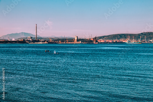 Panoramic view of the bay of Gibraltar