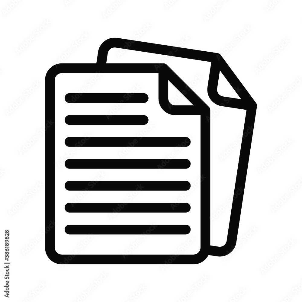 Document vector icon. file icon. Illustration isolated for graphic and web design. Document vector icon. file icon. Illustration isolated for graphic and web design.