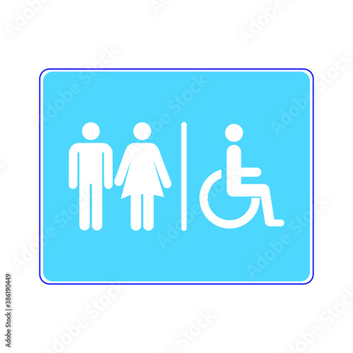 WC vector icon. Toilet. Eps10 vector illustration.