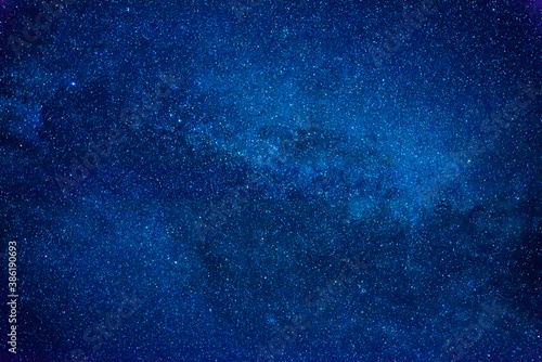Dark blue night sky with many stars, cosmos milky way background