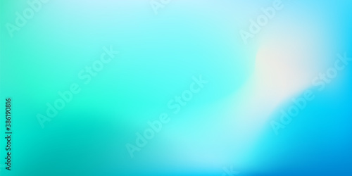 Abstract Gradient teal white background. Blurred mint turquoise green water backdrop for your graphic design, banner, summer, winter or aqua poster