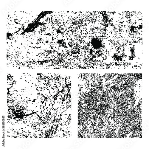 Wallpaper Mural Grunge background black and white. Set of abstract monochrome textures. Vector pattern of spots, dust, scratches, chips. Eps10 vector illustration. Torontodigital.ca