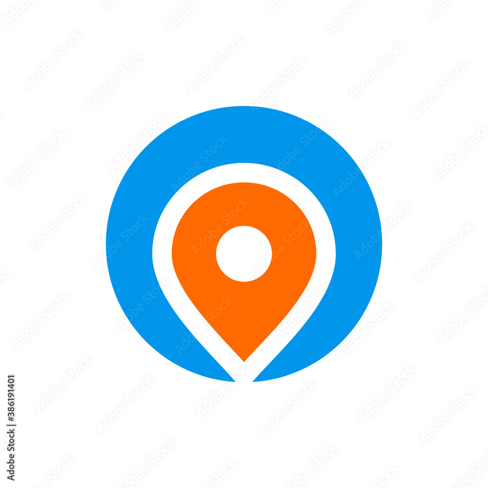 Location pin logo, position or direction symbol, map pointer symbol Location pin logo, position or direction symbol, map pointer symbol