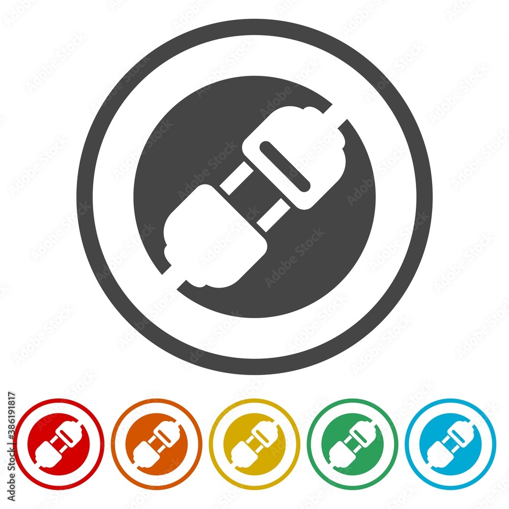 Connection concept ring icon, color set Connection concept ring icon, color set