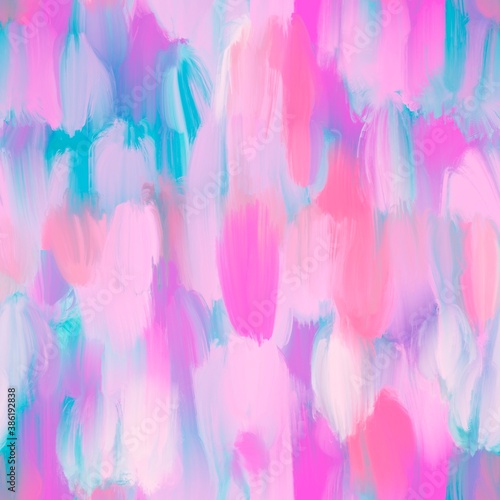Abstract bright acrylic colors Infinity pattern  pink  blue  ostrich  purple and white.