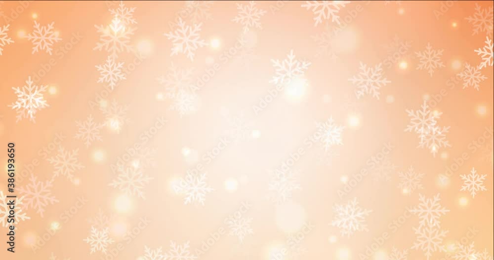 4K looping light orange flowing video in Xmas style. Holographic abstract video with snow and stars. Ads for gift presentations. 4096 x 2160, 30 fps. 4K looping light orange flowing video in Xmas style. Holographic abstract video with snow and stars. Ads for gift presentations. 4096 x 2160, 30 fps.