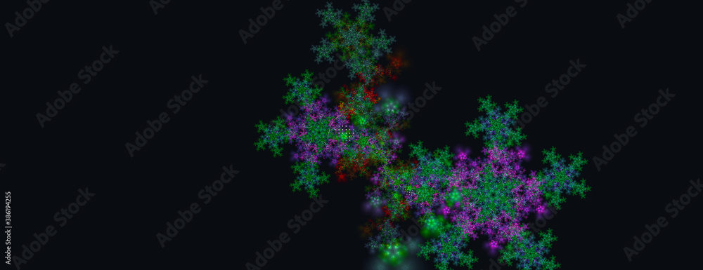 Christmas colorful fractal abstract background