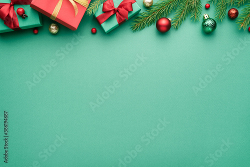 Turquoise christmas background