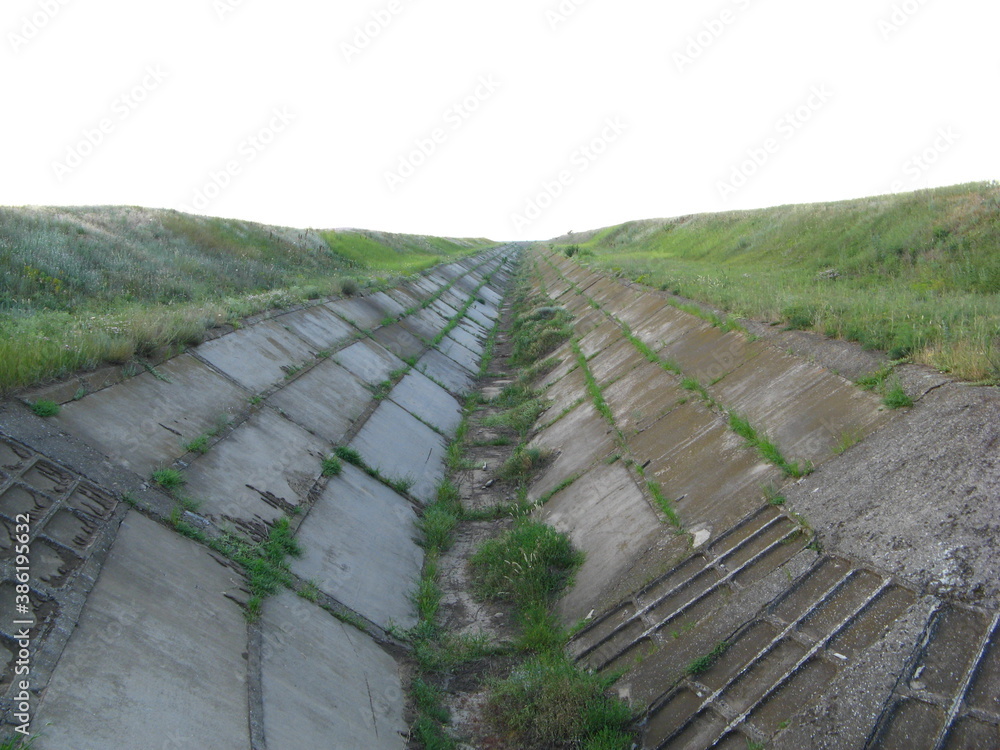 
field irrigation system of the soviet union ukraine fields irrigation canal