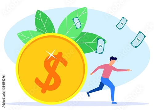Illustration vector graphic cartoon character of s business growth