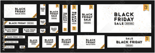 Standard size ad banner complete set for Black Friday