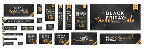 Standard size ad banner complete set for Black Friday