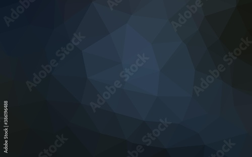 Dark BLUE vector triangle mosaic texture.