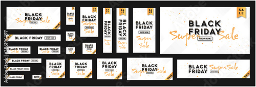 Standard size ad banner complete set for Black Friday