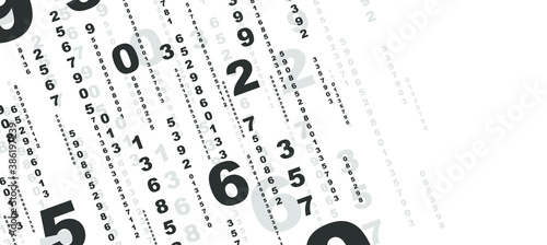 background with numbers in rhythmic dimensions.	
