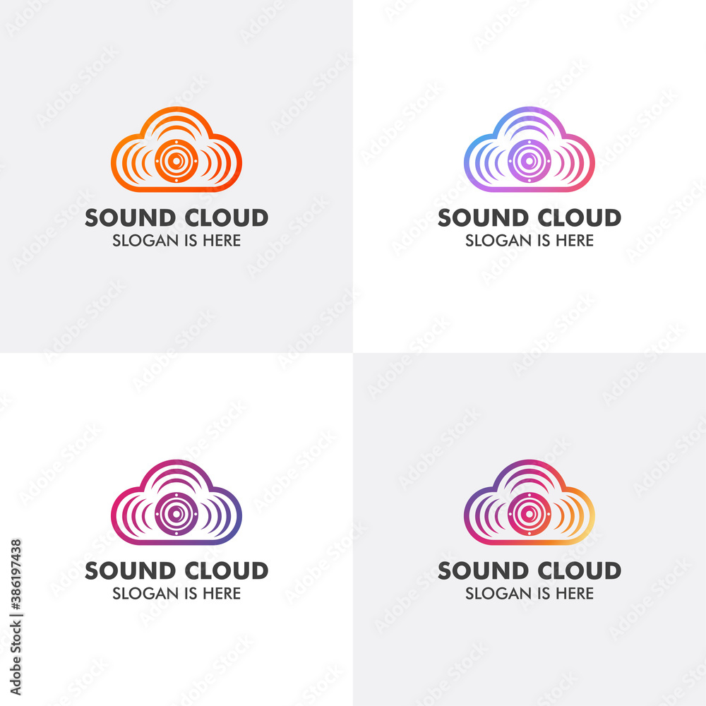 Sound Cloud Logo Vector Icon Illustration