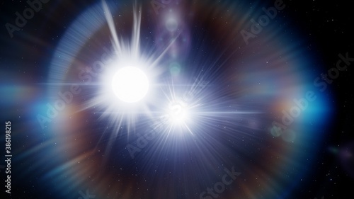Stars and galaxy outer space sky night universe background 3d render