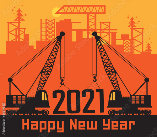 Construction power machinery, Happy New Year
