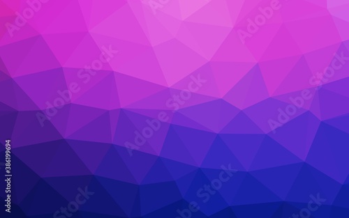 Light Pink, Blue vector blurry triangle texture.