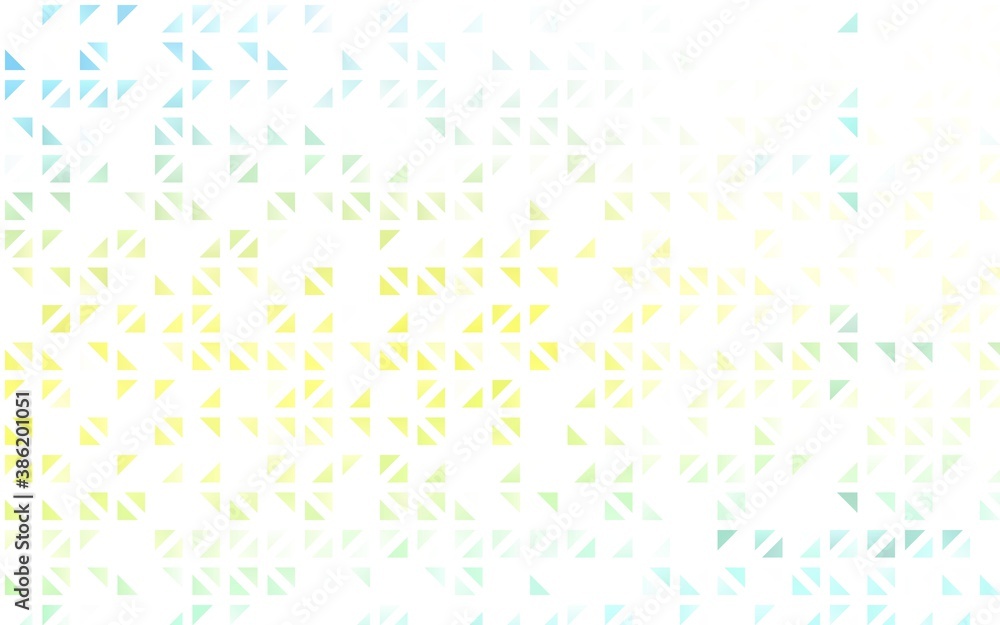 Light Green, Yellow vector cover in polygonal style.