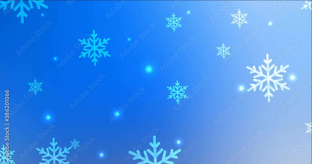 4K looping light blue, yellow video sample in carnival style. Holographic abstract video with snow and stars. Clip for holyday commercials. 4096 x 2160, 30 fps.