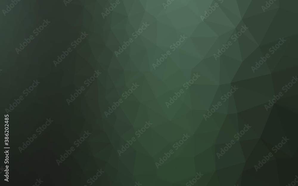 Dark Green vector polygon abstract backdrop. Dark Green vector polygon abstract backdrop.