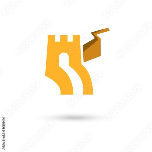 Great wall of china icon vector. Trendy flat great wall of china icon from asian collection isolated on white background. Vector illustration.
