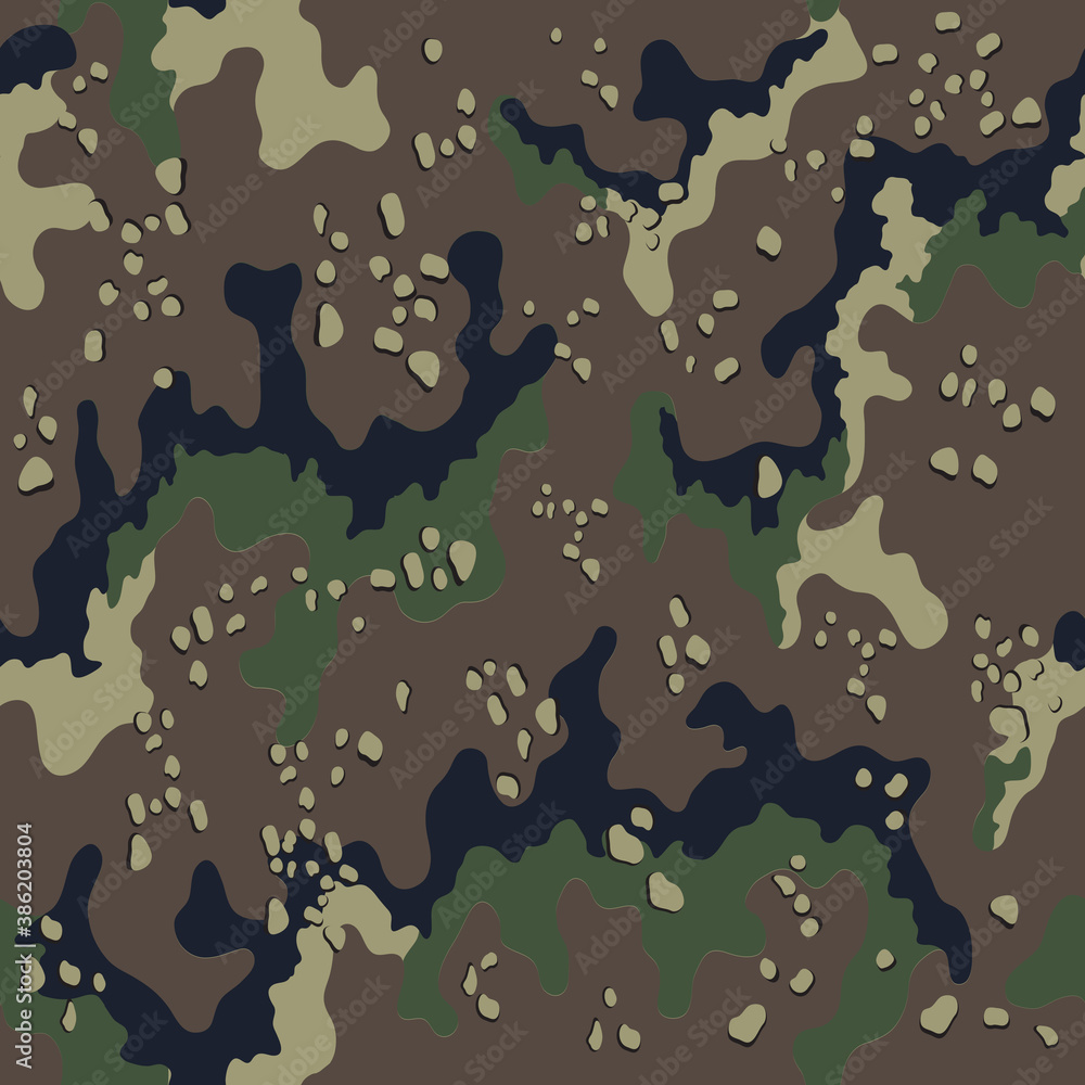 Fashionable camouflage pattern, military print .Seamless illustration Fashionable camouflage pattern, military print .Seamless illustration