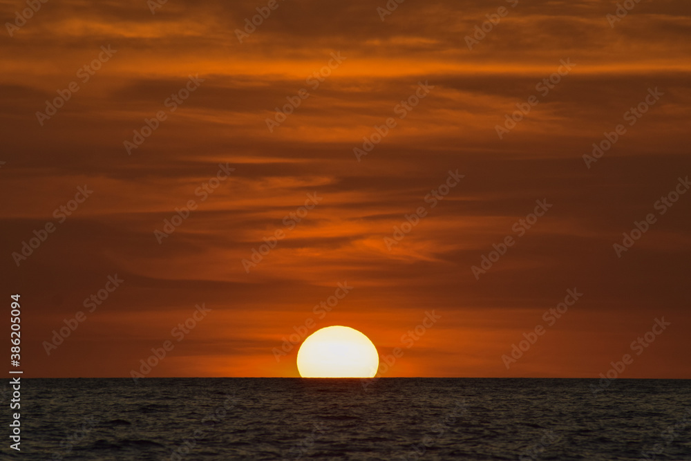 Beautiful sunset on a calm sea
