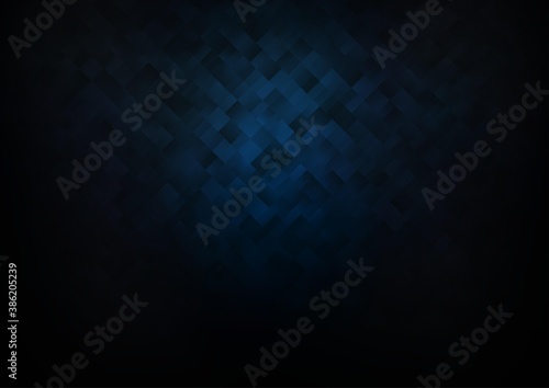 Dark BLUE vector pattern in square style.
